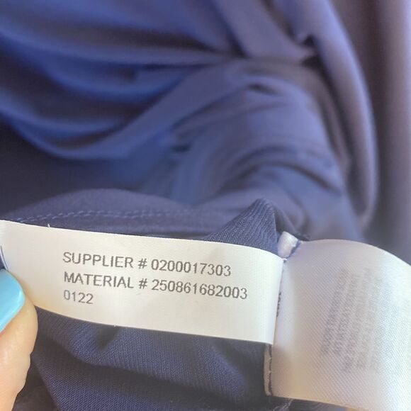 Lauren Ralph Lauren Miralavia Fit & Flare Navy Jersey Stretch Dress- twist waist - Picture 9 of 16